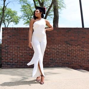 Stunning white pants romper